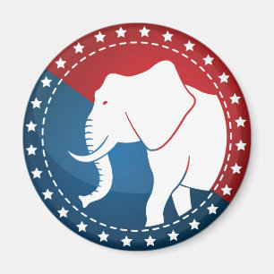 Kozzi-illustrated-image-of-a-elephant-badge-5000x5 Magnet