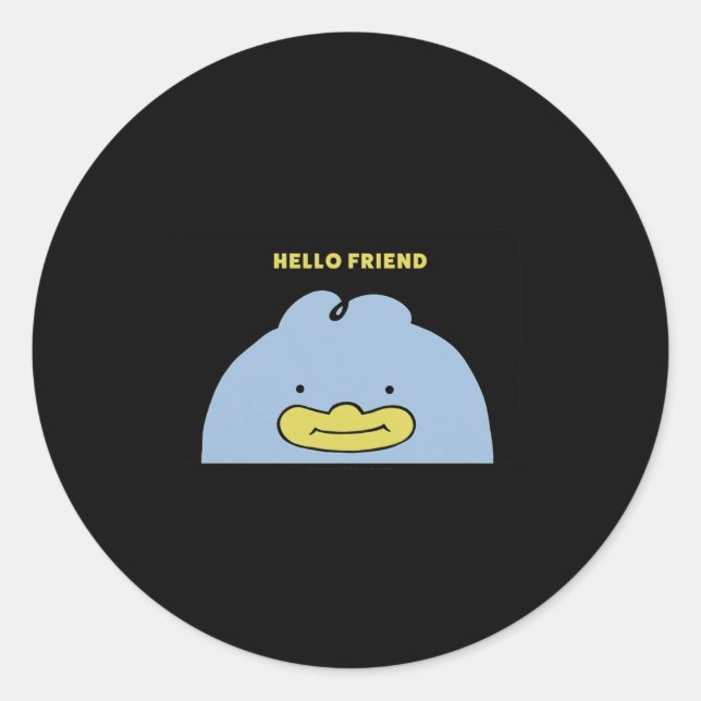 Kp Demon Hunters Halloween Hello Friend Card Rtrai Classic Round Sticker (Front)
