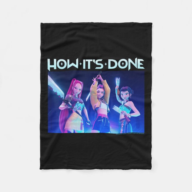 Kp Demon Hunters Halloween How It's Done Huntrix G Fleece Blanket (Front)