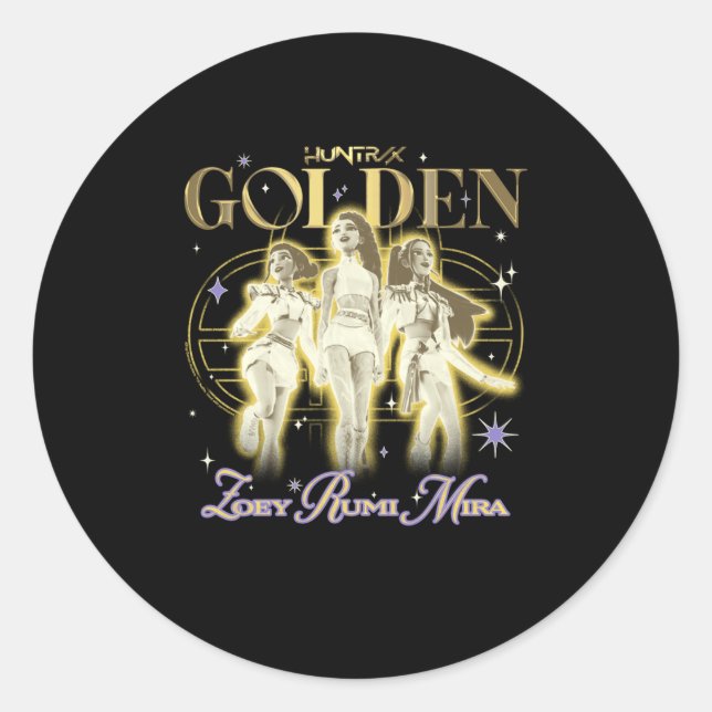 Kp Demon Hunters Halloween Huntrix Golden Trio Ste Classic Round Sticker (Front)