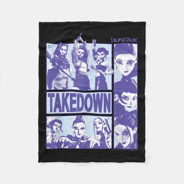 Kp Demon Hunters Halloween Huntrix Takedown Panel  Fleece Blanket (Front)