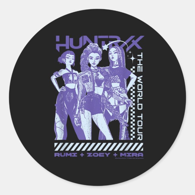 Kp Demon Hunters Halloween Huntrix The World Tour  Classic Round Sticker (Front)