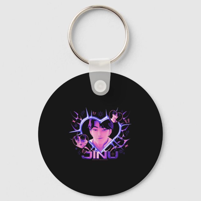 Kp Demon Hunters Halloween Jinu Y2k Heart Shape Rt Key Ring (Front)