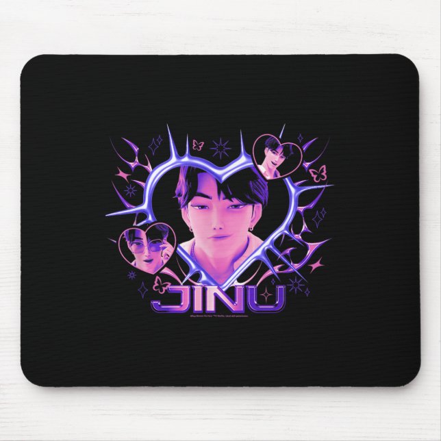 Kp Demon Hunters Halloween Jinu Y2k Heart Shape Rt Mouse Mat (Front)