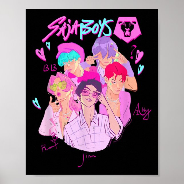 Kp Demon Hunters Halloween Saja Boys Demon Group R Poster (Front)