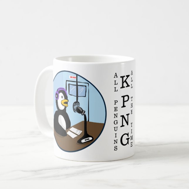 KPNG TALK RADIO PENGUIN COFFEE MUG (Front Left)
