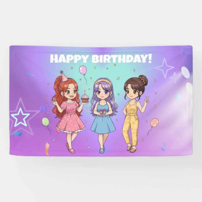KPOP Birthday Banner (Horizontal)