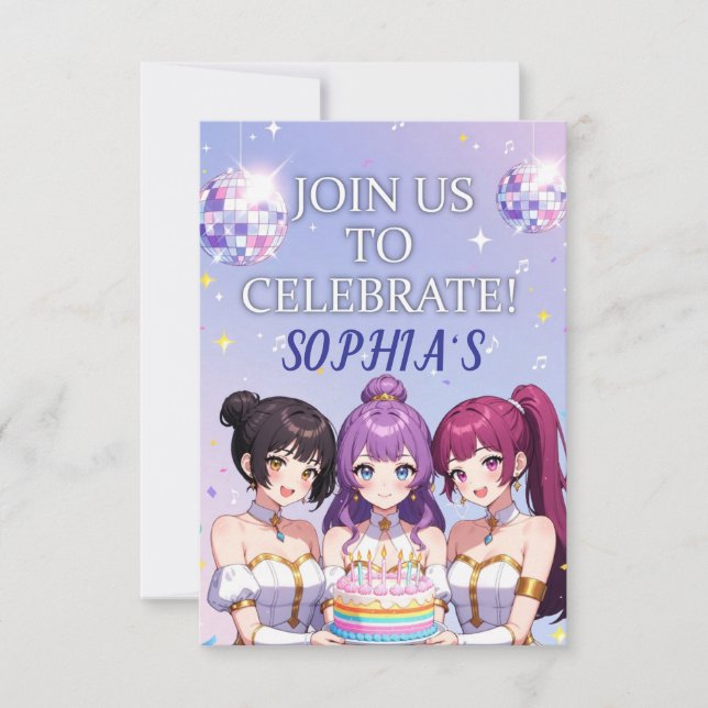 Kpop Demon Hunters Birthday Desale Invitation (Front)