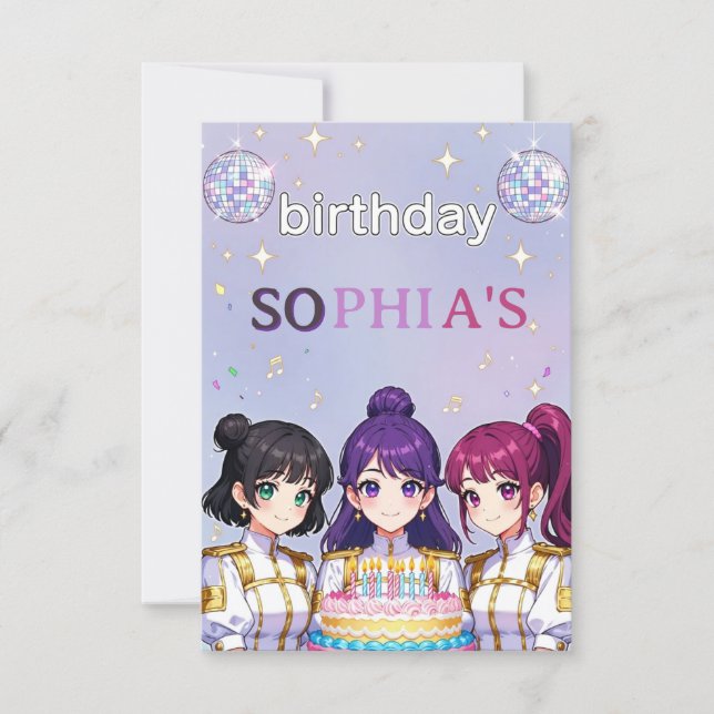 Kpop Demon Hunters Birthday Invitation (Front)