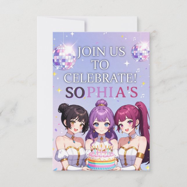 Kpop Demon Hunters Birthday Invitation (Front)