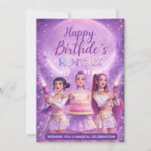 KPOP Demon Hunters Magical Birthday Poster Invitation