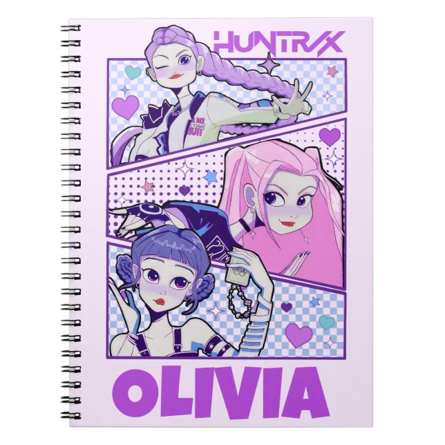 KPop Demon Hunters Notebook, Kids Huntrix Notebook (Front)