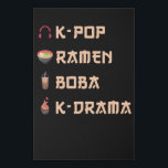 KPOP Gift Faux Canvas Print<br><div class="desc">Kpop Gift Funny K-Pop Merch for all the Korea pop music loves and like Korean culture. For men,  girls and women the K-Pop,  ramen noodles,  bubble tea or k-drama love</div>