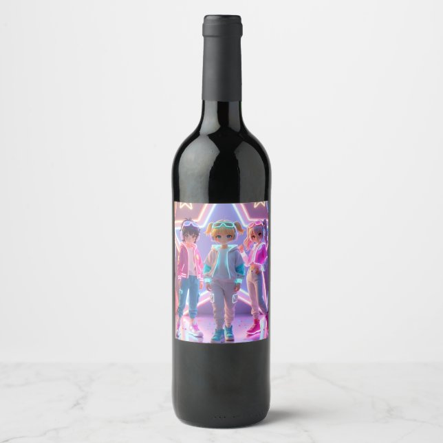 KPOP GIRL  WINE LABEL (Front)