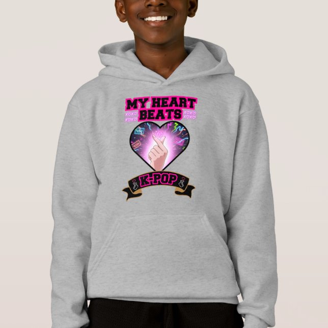 KPop Heart Korea Flag Snap Hand Music Symbol (Front)