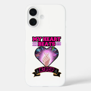 KPop Heart Korea Flag Snap Hand Music Symbol iPhone 16 Case