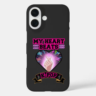 KPop Heart Korea Flag Snap Hand Music Symbol iPhone 16 Case