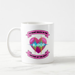KPop Heart Sound Rhythm Music Beat Fan Design Coffee Mug