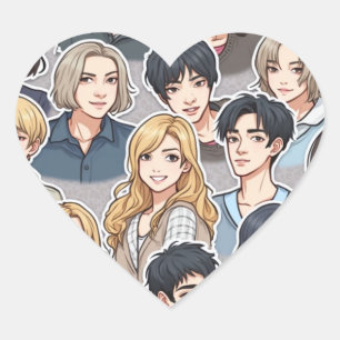 kpop heart sticker