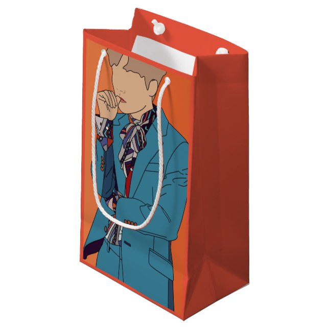 Kpop Illustration Small Gift Bag (Front Angled)