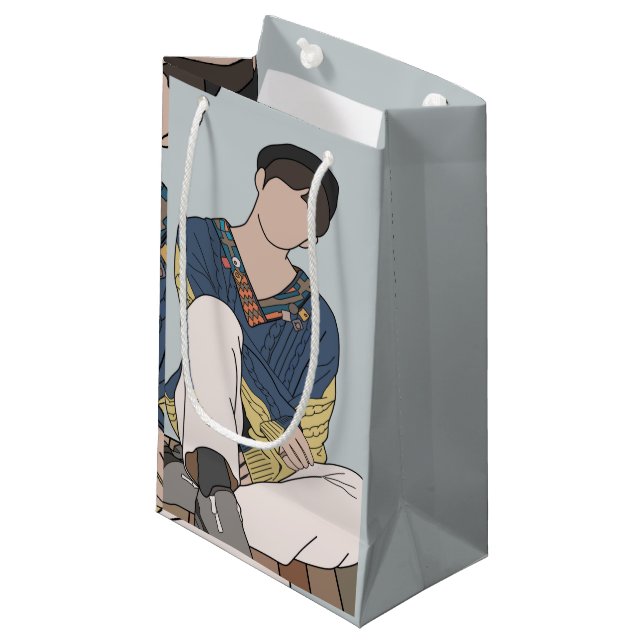 Kpop Inspired Illustrated SVT Small Gift Bag (Front Angled)
