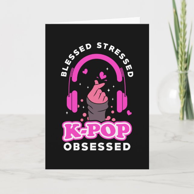 Kpop K-pop Fan Girl Card (Front)
