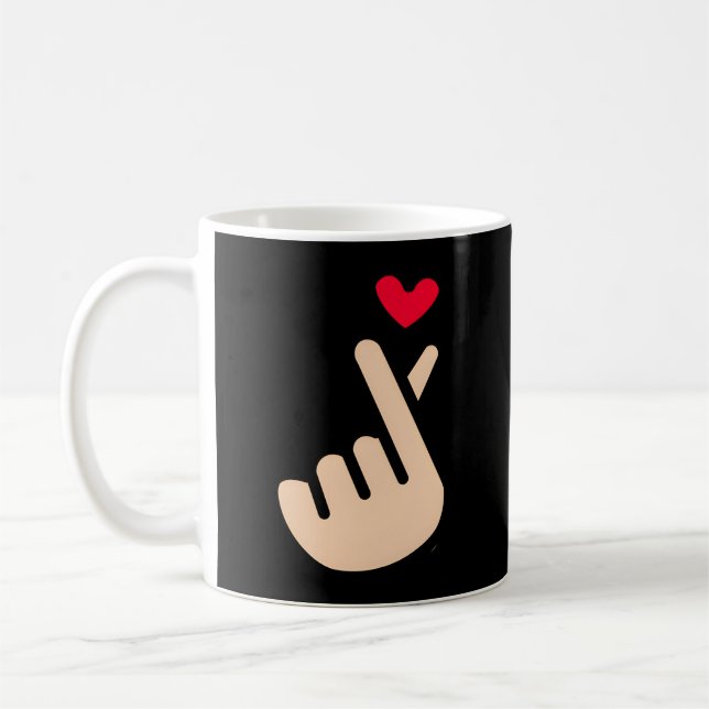 Kpop Korean Finger He Symbol I Love You Saranghae Coffee Mug (Left)