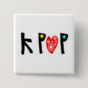 KPOP No.1 Fan vector art Pin button