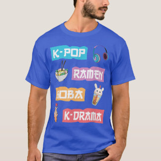 KPop Ramen Boba KDramaCute Anime Ramen  T-Shirt