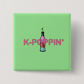 Kpoppin' Green 15 Cm Square Badge