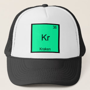 Kr - Kraken Funny Chemistry Element Symbol T-Shirt Trucker Hat