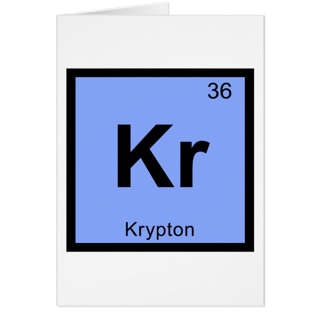 Kr - Krypton Chemistry Periodic Table Symbol (Front)