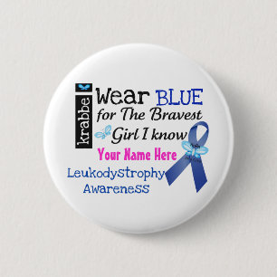 Krabbe Awareness button _I wear BLUE