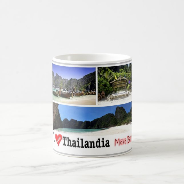 Krabi - Maya Bay - Thailand - I Love - Coffee Mug (Center)