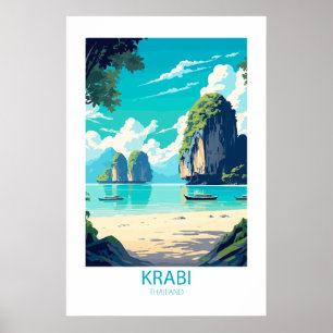Krabi Thailand Famous Travel Places Poster