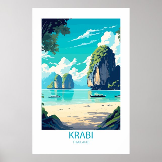 Krabi Thailand Famous Travel Places Poster (Front)