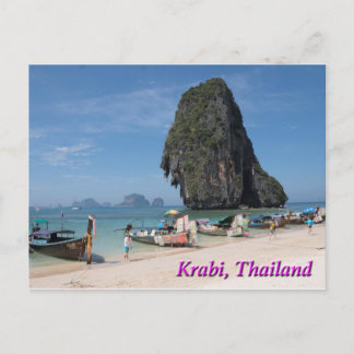 Krabi Thailand, Phra Nang Beach Postcard