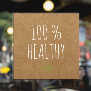 Kraft 100 % Healthy   Healthy Food   Eco Green  Window Cling