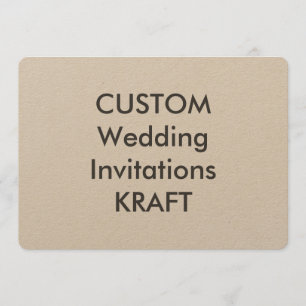 KRAFT 100lb 7" x 5" Wedding Invitations