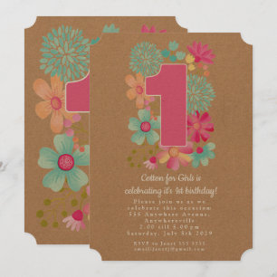 Kraft 1st Anniversary Birthday Company Party Invitation