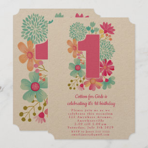 Kraft 1st Anniversary Birthday Company Party Invitation
