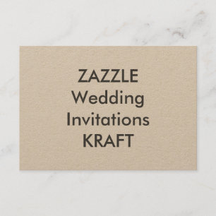 KRAFT 5” x 3.5" Wedding Invitations