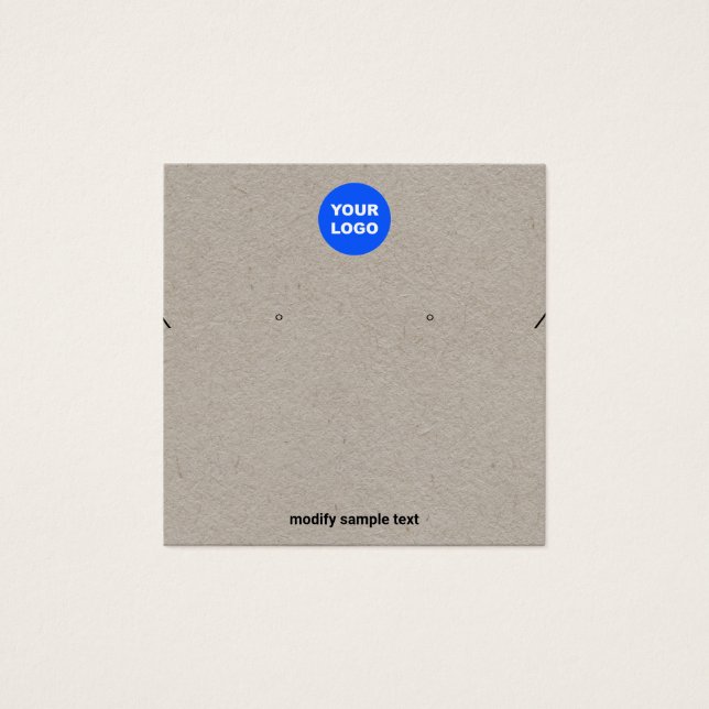 Kraft Add Logo Necklace and Earring Display Card (Front)