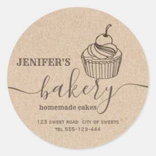 Kraft bakery Homemade cupcakes and sweets Classic Round Sticker