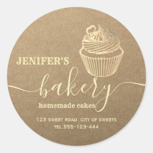 Kraft bakery Homemade cupcakes and sweets Classic Round Sticker