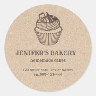 Kraft bakery Homemade cupcakes and sweets Classic Round Sticker