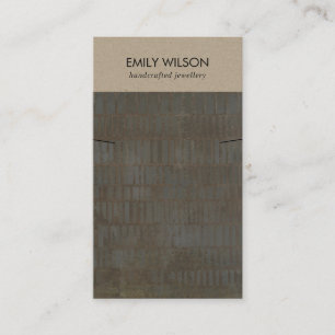 KRAFT BRONZE GREY LINES NECKLACE BRACELET DISPLAY BUSINESS CARD