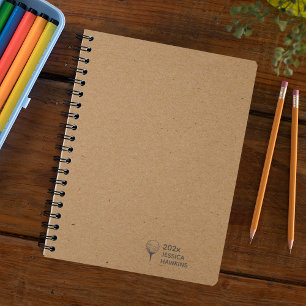 Kraft Brown Golf Tee Personal 2024 Weekly Planner