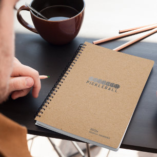 Kraft Brown Pickleball Personal Weekly Planner