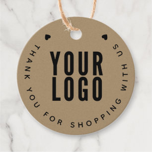 Kraft Business Logo Promotional Thank You Hang Tag